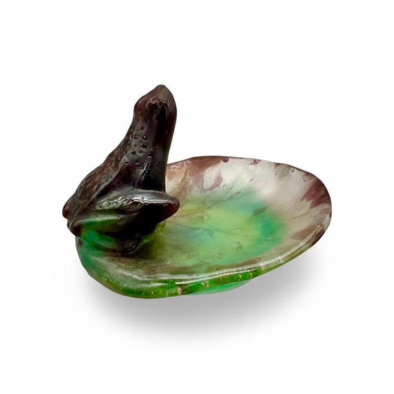 Jarrón en Pâte de Verre estilo Art Deco por DAUM France 80's