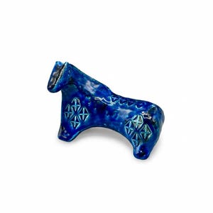 BITOSSI paard Aldo Londi Keramieken dierenfiguur Rimini Blu Italië ca.70s