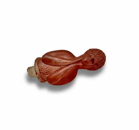 STOPPER Bottle Perfume Woman Art Deco Bouchon Flacon Antique Child Female Torso Nuit de Marige Lalique Viard Active Cologne Bottle