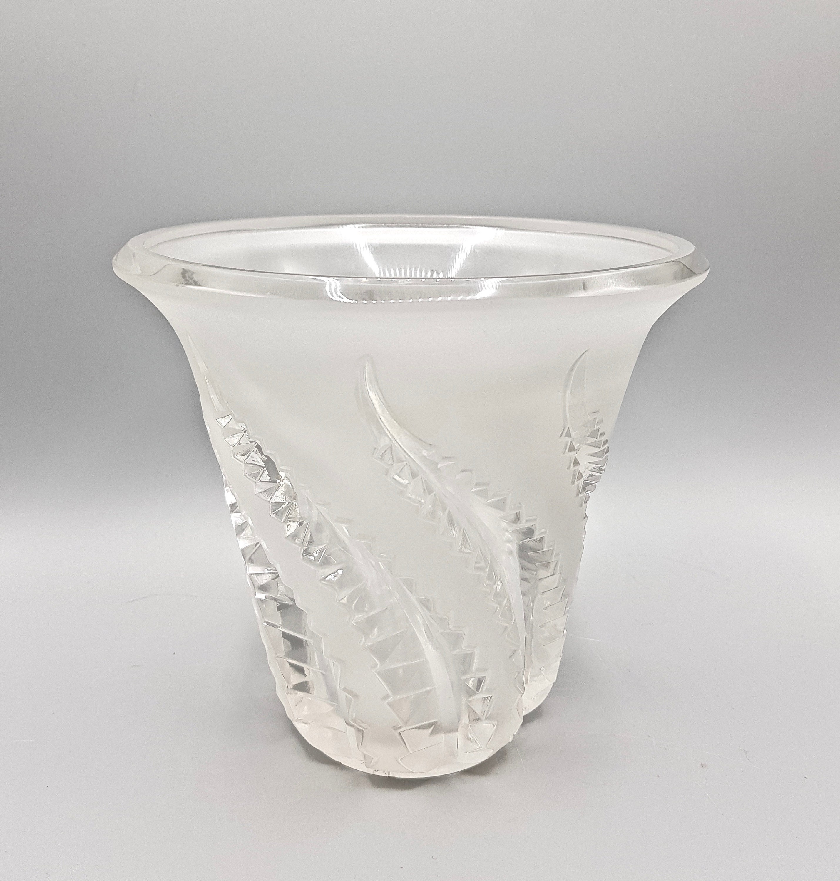 LALIQUE Vase Flowers Glass René Antique - Etsy Israel