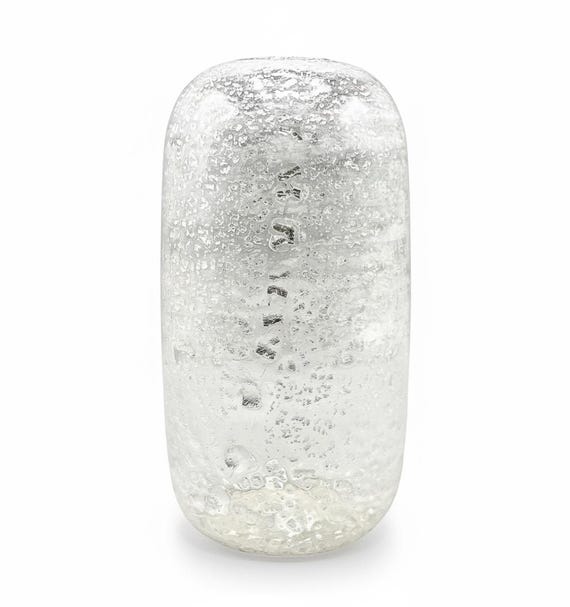 Jarrón con incrustaciones en pan de plata por Venini 1970