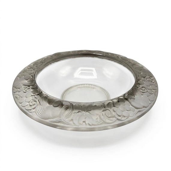 PIERRE D'AVESN Centerpiece Bowl Bowl Antique Crystal Rare Art Deco France Lorraine Maison Daum