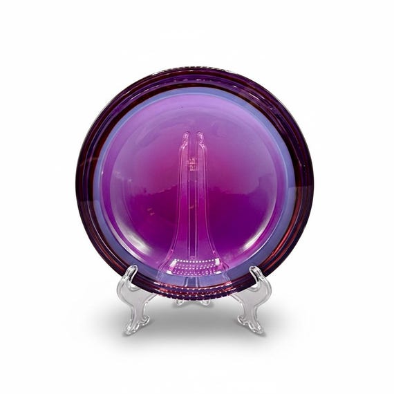Centro de mesa o bol de gran Formato Cristal de Murano fucsia atribuido Flavio Poli