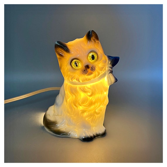 BAVARIA AROMA CAT Perfume Lamp Porcelain Germany Art Deco Nouveau 30s Feline Antique Burner