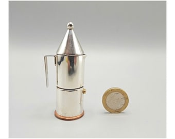 MINIATURE ALESSI La CONICA Rara Coffee Maker Collection in Sterling Silver design Aldo Rossi Collectors