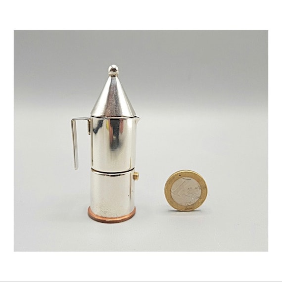 MINIATURE ALESSI La CONICA Rara Coffee Maker Collection in Sterling Silver design Aldo Rossi Collectors