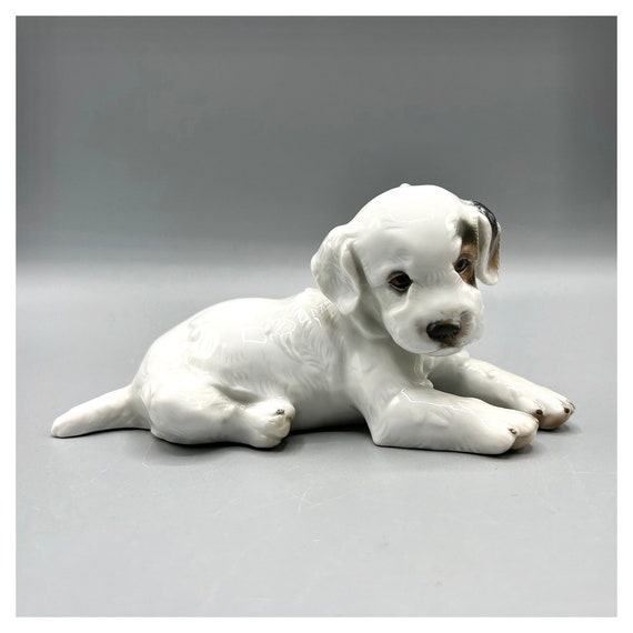 THEODOR KARNER ROSENTHAL Fox Terrier Puppy 1123 Collection Figurine Dog Porcelain Germany Kärner