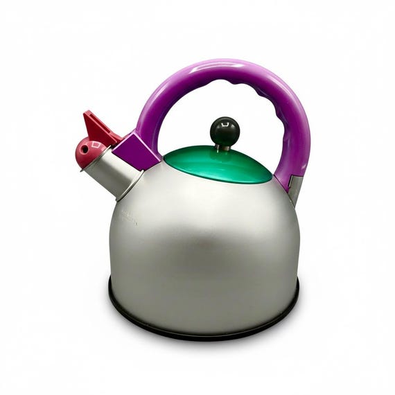COOK VESSEL Kettle Kettle design 80s MEMHIS style Sottsass aluminum stainless steel Ikea design 90s