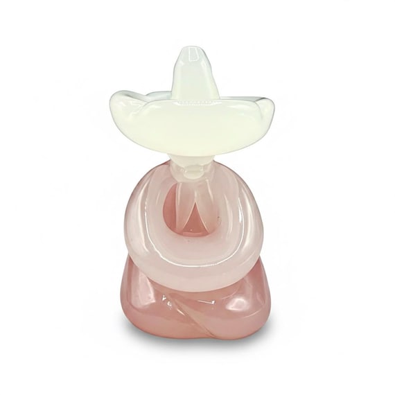 ARCHIMEDE SEGUSO Figura CHINO Cristal Murano Alabastro Rosa 60s