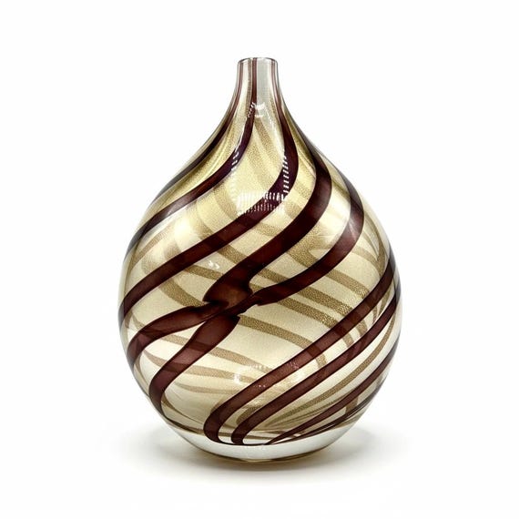 SEGUSO VIRO MURANO Suez Ametista Aventurine Vase Exclusive Glass Murano Vetri d'Arte Luxury Design Italy 90s