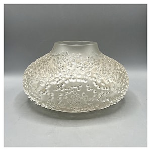 PEIL PUTZLER Bulbous Granite Crystal Vase by HORST Tuselmann Germany