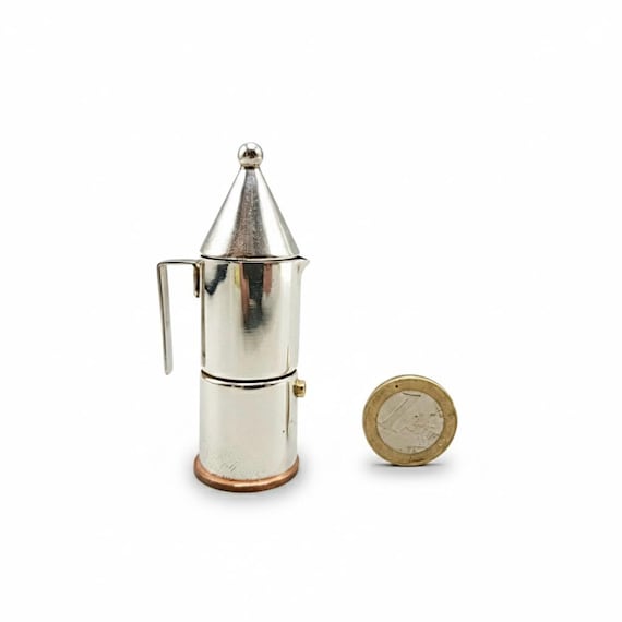 MINIATURE ALESSI La CONICA Rara Coffee Maker Collection in Sterling Silver design Aldo Rossi Collectors