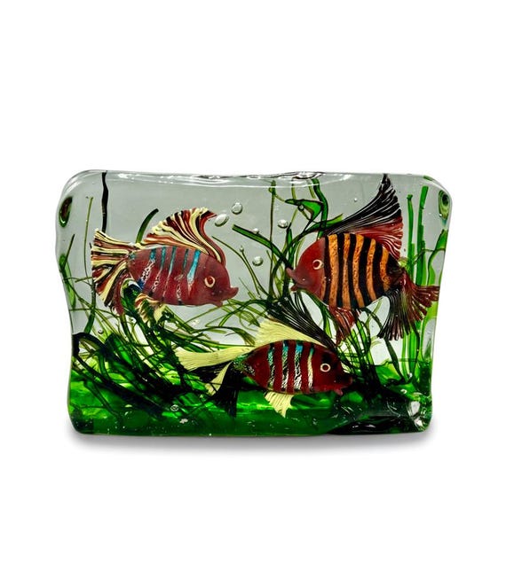 RICCARDO LICATA Acuario en Cristal de Murano atr. Cenedese ca.60s