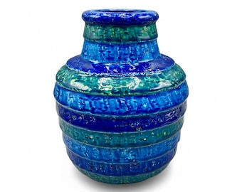 BITOSSI by Aldo Londi Vase vase rare colors tricolor ceramic Italy series ca.70s