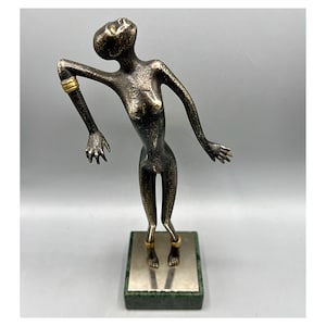 KARL HAGENAUER style Sculpture Figure African Dancer Patinated Art Deco