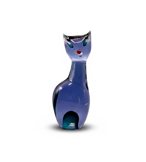 ANTONIO DA ROS Escultura Gato de Murano para Cenedese ca.60s