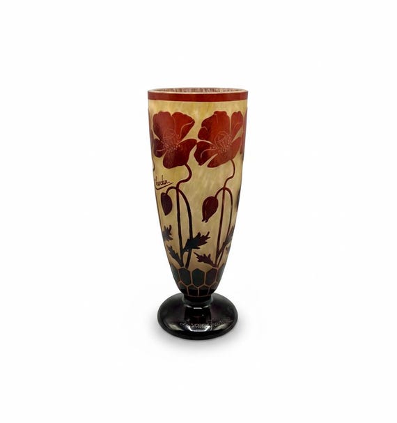 Jarrón por CHARLES SCHNEIDER para Le Verre Français ca. 1930s