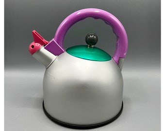 COOK VESSEL Kettle Kettle design 80s MEMHIS style Sottsass aluminum stainless steel Ikea design 90s