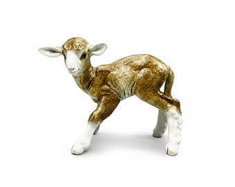THEODOR KARNER Prof. ROSENTHAL Allach Lamb Collection Figurine porcelain 1111 Germany Rare model Calf