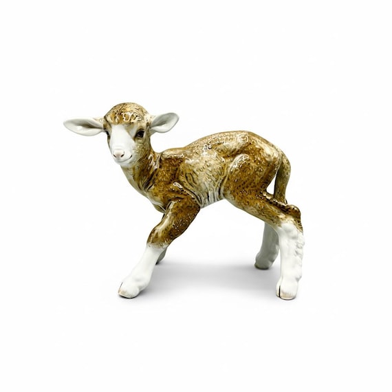 Cordero Porcelana por Prof. THEODOR KARNER ROSENTHAL Allach Lamb Colección