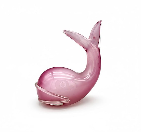 Ballena en Murano tipo alabastro rosa attr. Licio Zanetti 60's