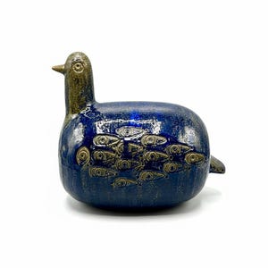ALDO LONDI Sculptuur Vogel Keramische Duif Zeldzaam Model BITOSSI Raymor Flavia Rimini Blu Italië ca.70s