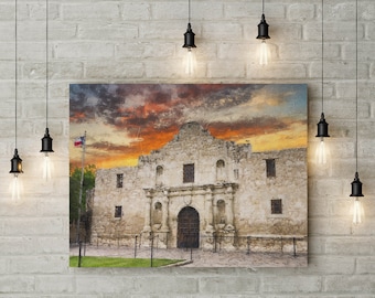 The Alamo San Antonio Canvas Print – Modern Texas Landmark Wall Art
