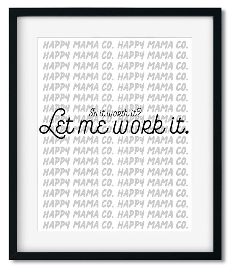 Is It Worth It Let Me Work It Missy Elliot hip hop lyrics Etsy