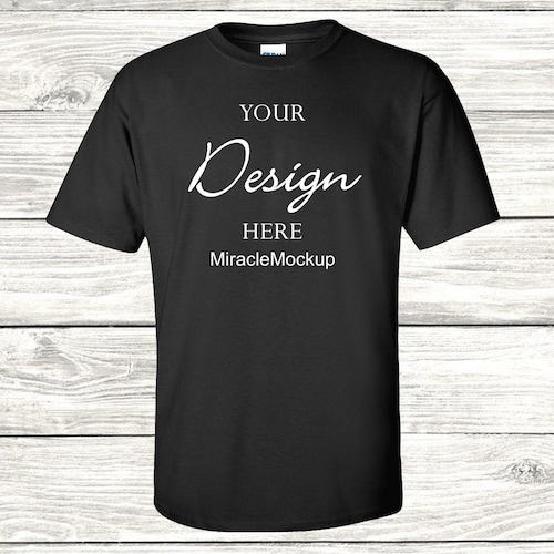 Black Gildan 64000 Softstyle Mockup T-shirt Gildan Mock up - Etsy