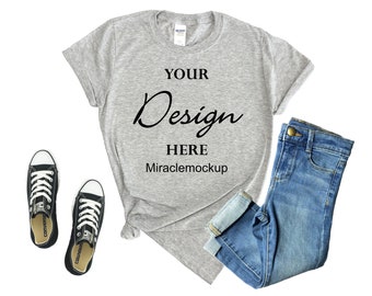 Download Grey Shirt Mock Up Etsy