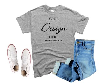 Gildan Ash Mockup Etsy