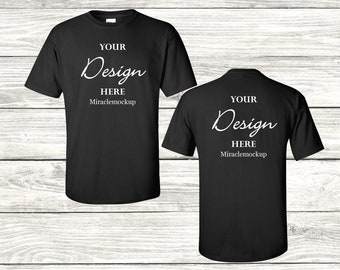 Download Black T Shirt Mockup Etsy
