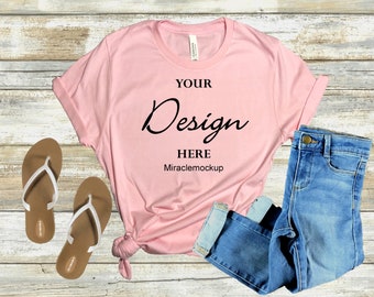 Pink T Shirt Mock Up Etsy