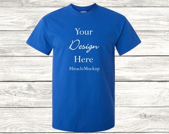 Download Blue Shirt Mockup Etsy