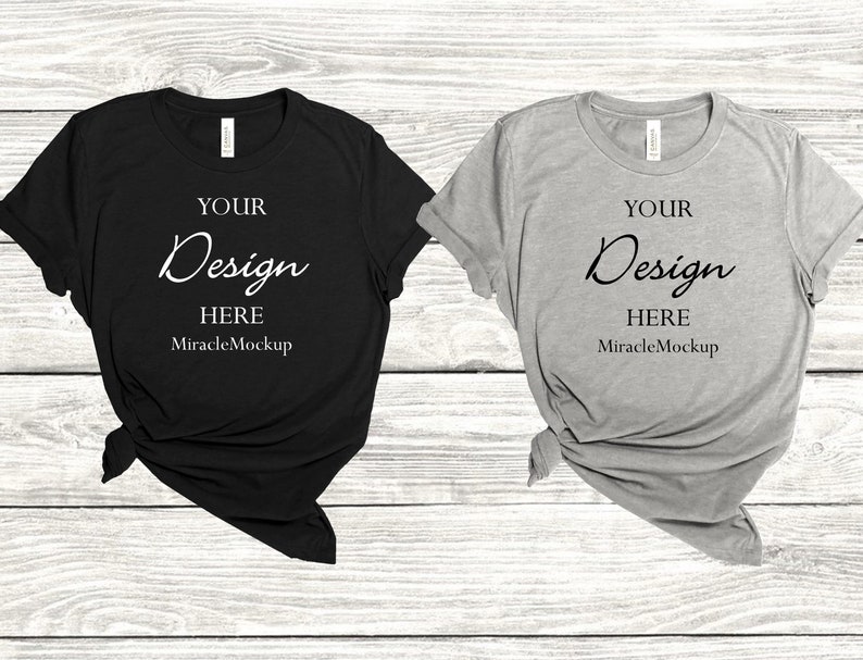 Download Black Heather Athletic Bella Canvas 3001 Mockup Shirt Mock ...