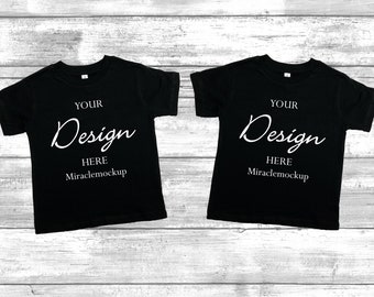 Black Toddler T-Shirt Mockup: Bella Canvas 3001T (Digital Download)