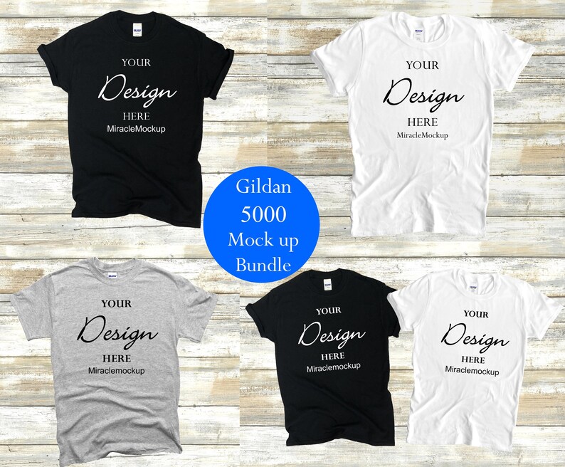 Download Gildan 5000 Mock up Bundle T-Shirt Shirt Bundle Mockup ...