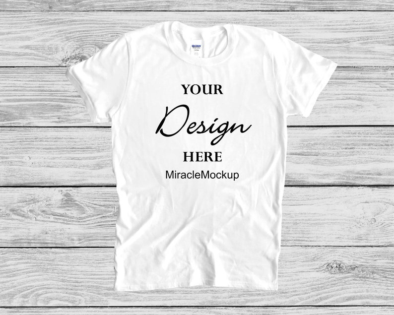 Download White Gildan 2000 Mock up Shirt Mock-Up Heavy Cotton Gildan | Etsy