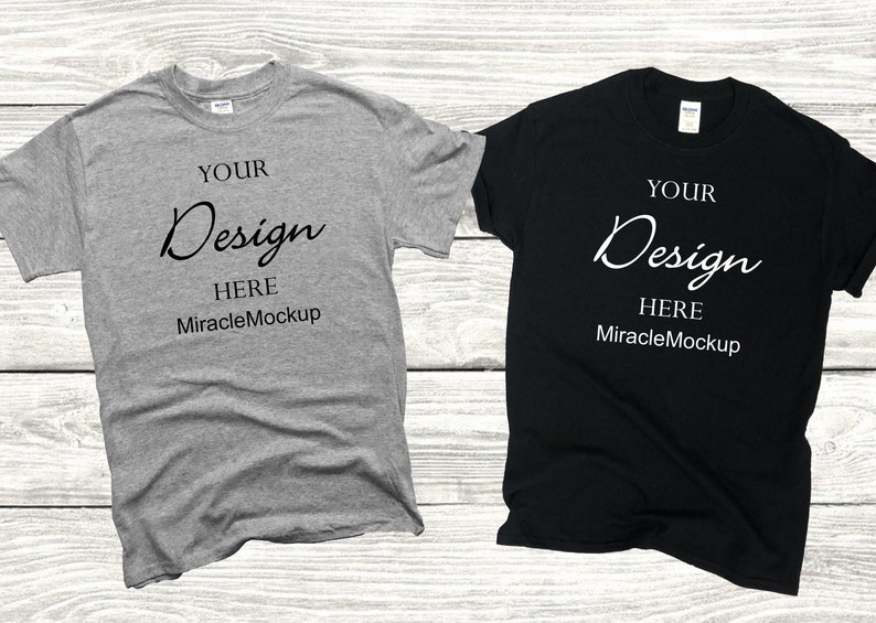 Download Gildan Softstyle Mock up Bundle T-Shirt 64000 Shirt Mockup ...
