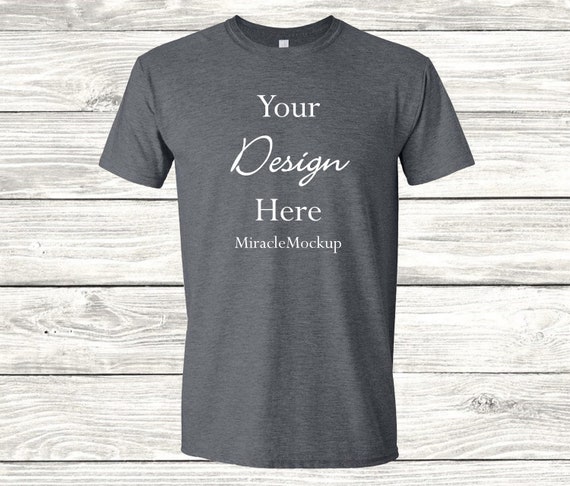 Download Graphite Heather Gildan Mock G200 Mock Up Gildan Mockup Etsy