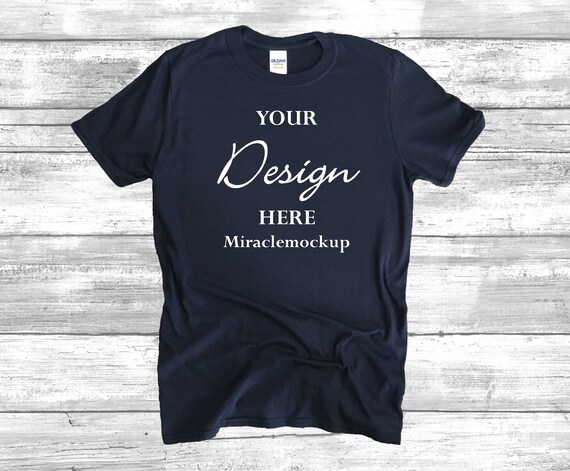 Gildan navy store t shirt