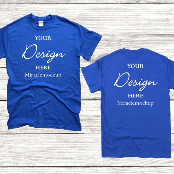 Fake Patch Tshirt in Royal Blue