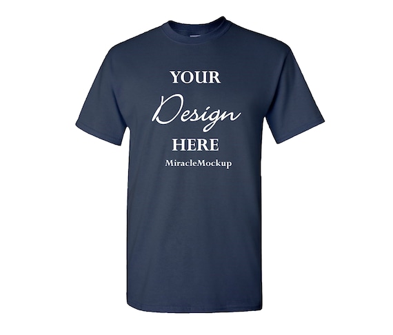 Navy Gildan 2000 Mock Up White Background Mock-Up Gildan | Etsy