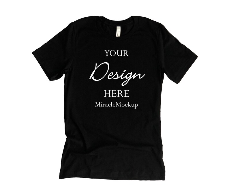 Download Bella Canvas 3001 Black MockUp Shirt Unisex Men's | Etsy