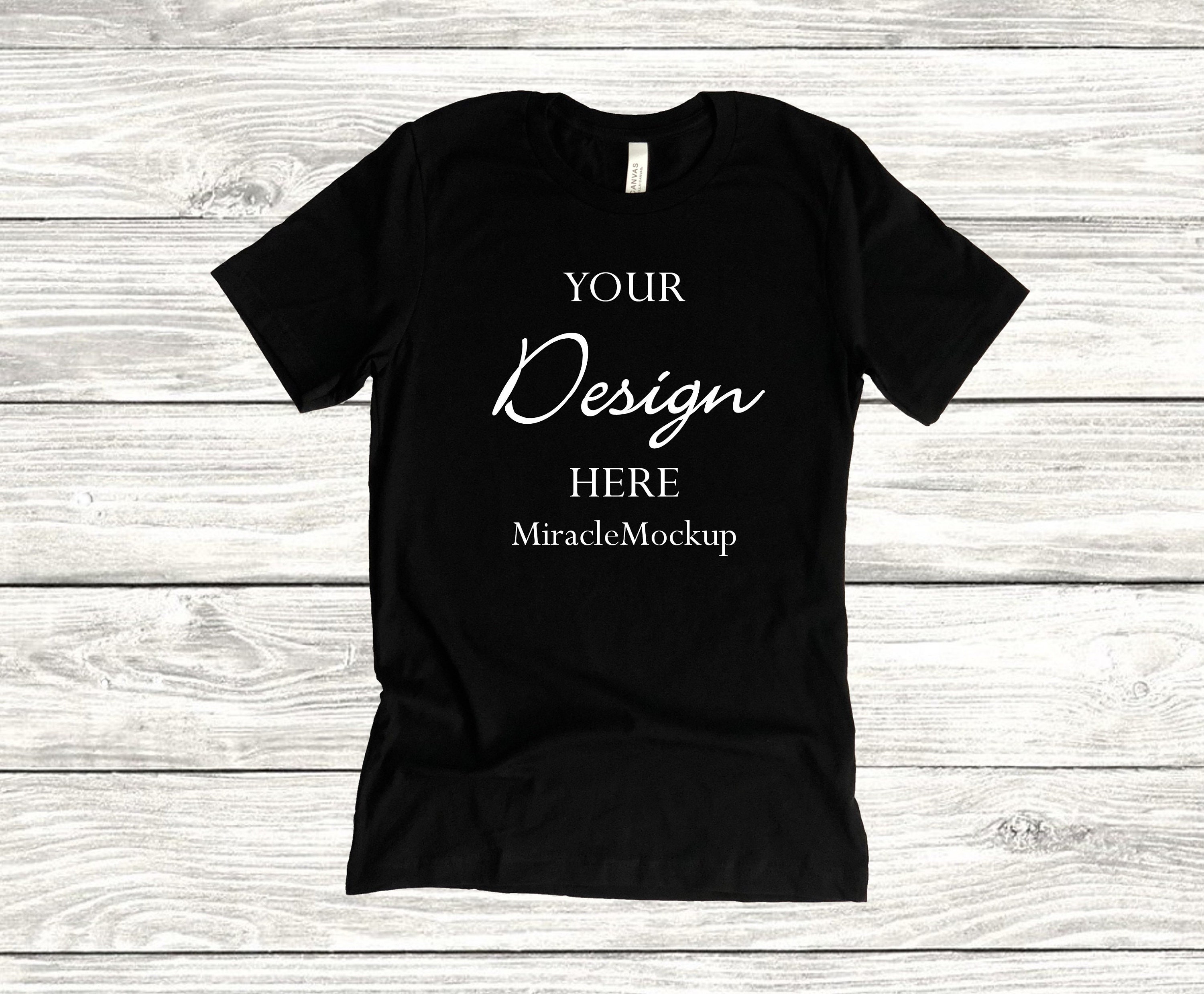 Download Black Bella Canvas 3001 Mockup Shirt Unisex Men's | Etsy
