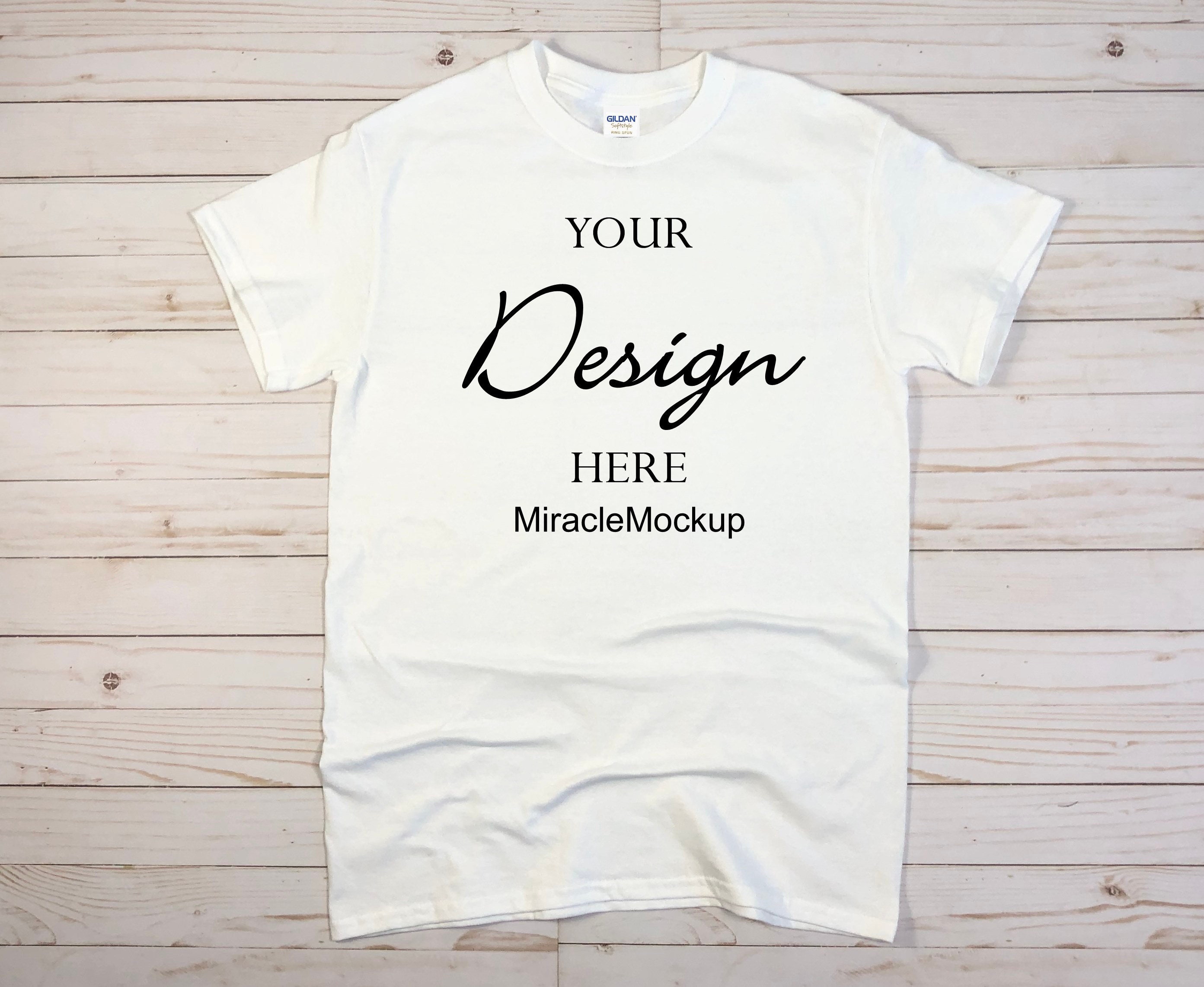 White Gildan Softstyle Mock up 64000 Shirt Mock-up Gildan - Etsy Australia