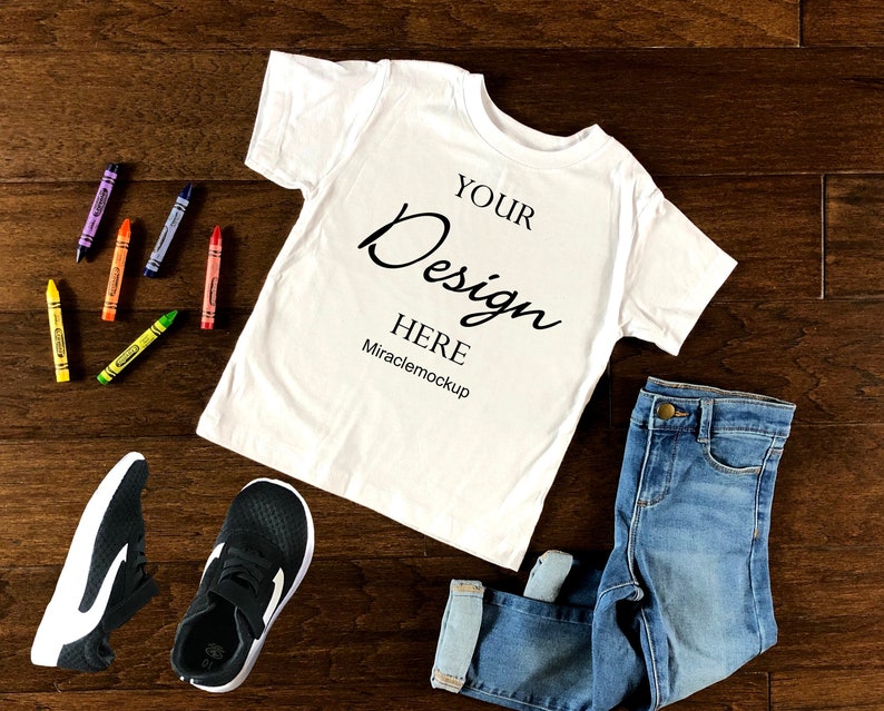 Download Kids White Bella Canvas Mock up Toddler T-Shirt Toddler Shirts | Etsy