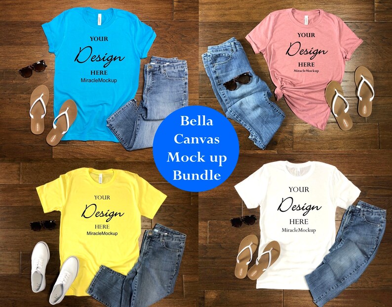 Download Bella Canvas 3001 Mockup Shirt Bundle Mock up White Mauve ...