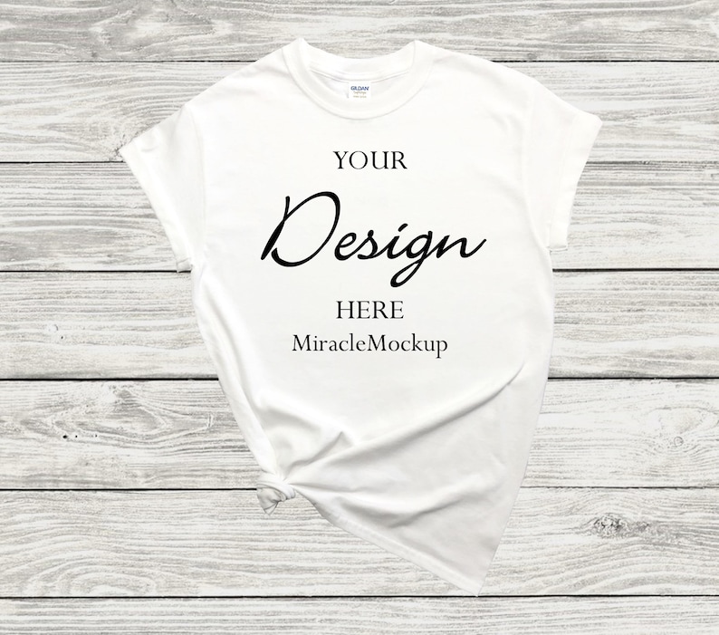 Download White Gildan Softstyle Mock up Shirt 64000 Mock-up Gildan | Etsy