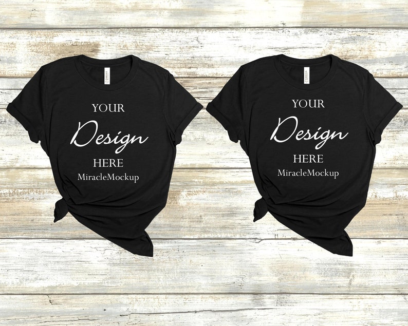 Download Black Bella Canvas 3001 Mockup Shirt Unisex Men's | Etsy